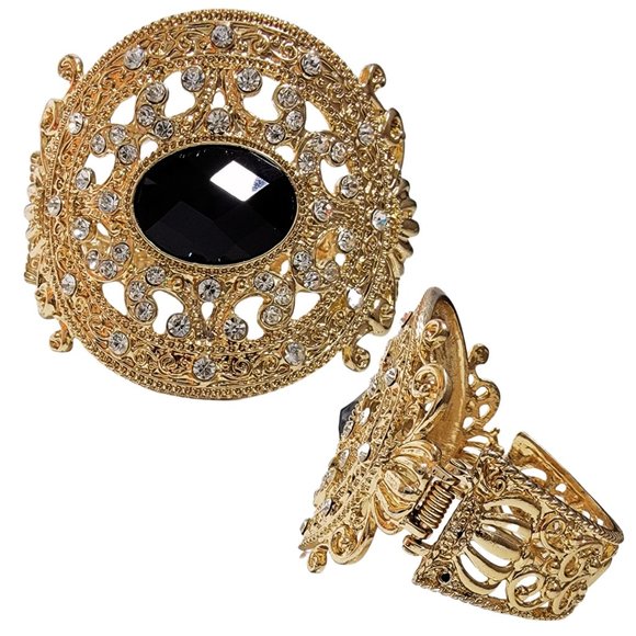 Source Unknown Jewelry - Art Deco Bling Cuff